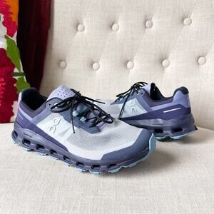 On Cloudvista Blue Gray Trail Running Shoes Size Women's 9.5